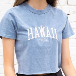 Brandy Melville Blue Hawaii USA crop top